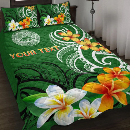 [Custom] American Samoa Personalised Quilt Bed Set - American Samoan Spirit Green