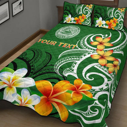 [Custom] American Samoa Personalised Quilt Bed Set - American Samoan Spirit Green