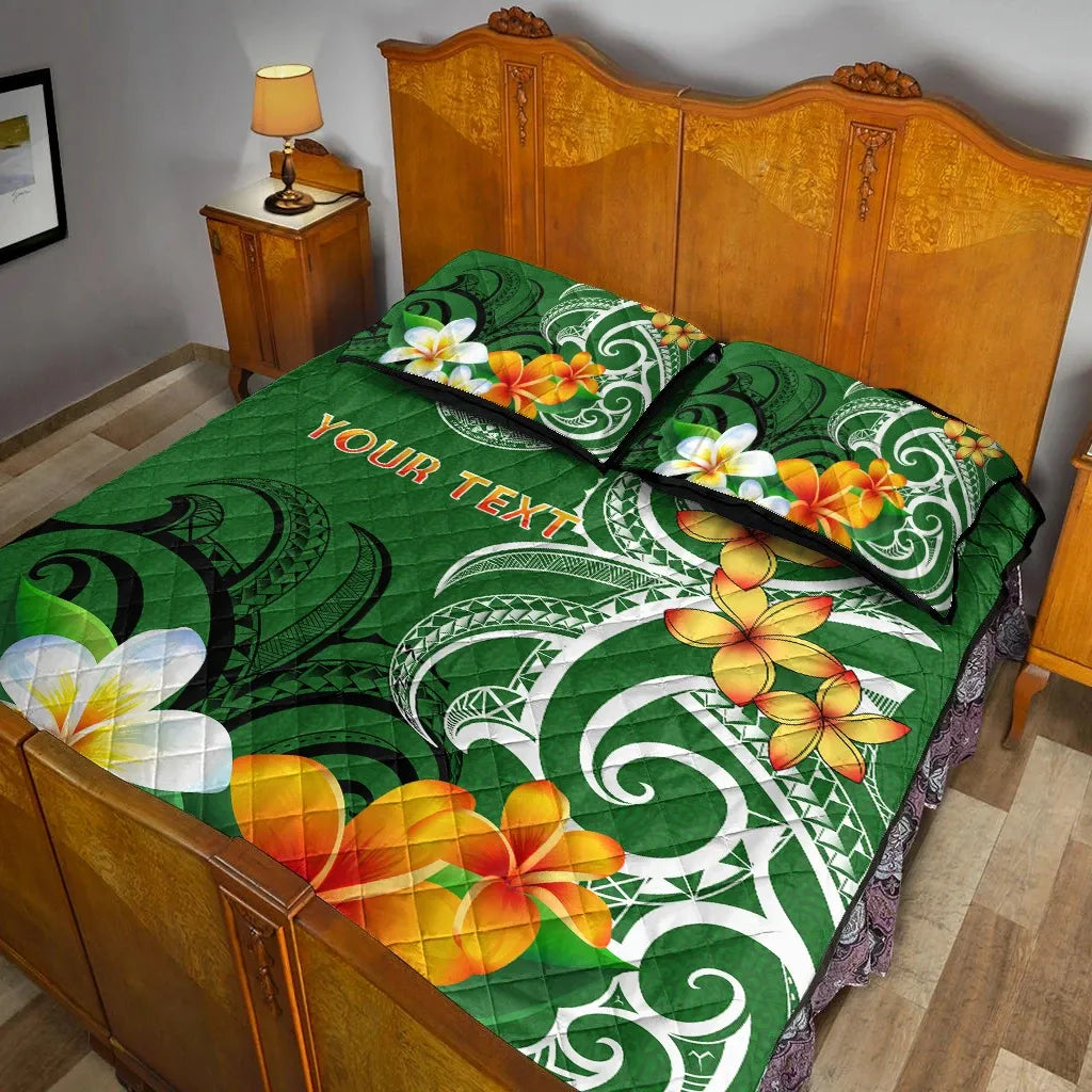 [Custom] American Samoa Personalised Quilt Bed Set - American Samoan Spirit Green