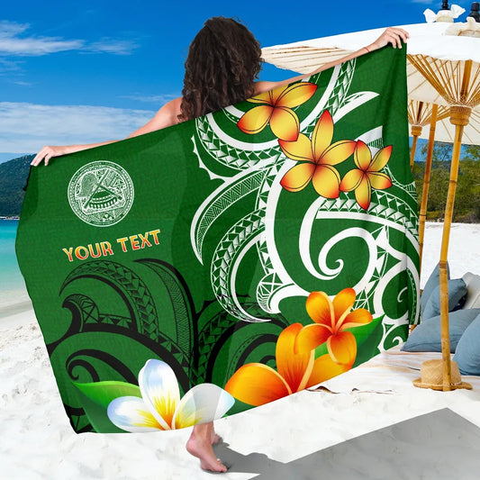 [Custom] American Samoa Personalised Sarong - American Samoan Spirit Green