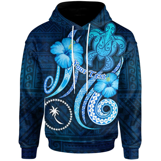 [Custom] Chuuk Personalised Hoodie - Turtle and Tribal Tattoo Of Polynesian