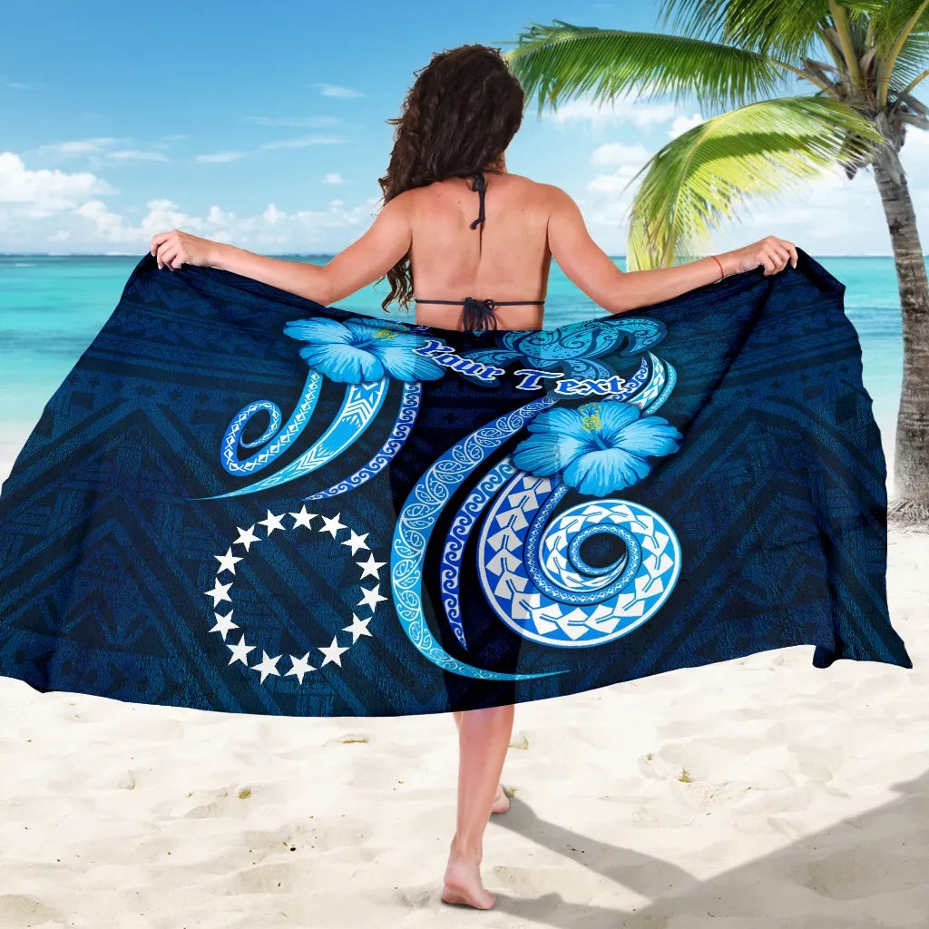 [Custom] Cook Islands Personalised Sarong - Turtle and Tribal Tattoo Of Polynesian