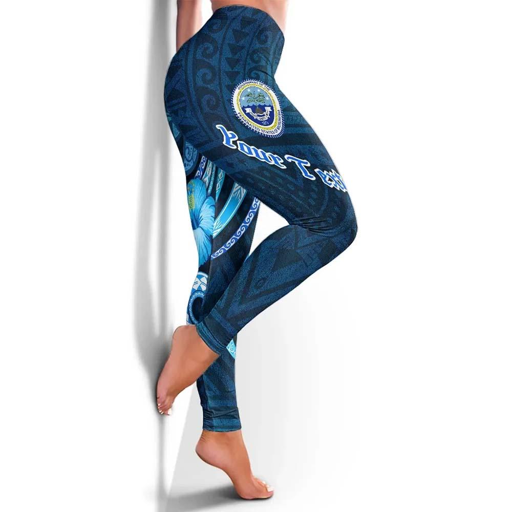 [Custom] Federated States of Micronesia Personalised Legging - Turtle and Tribal Tattoo Of Polynesian