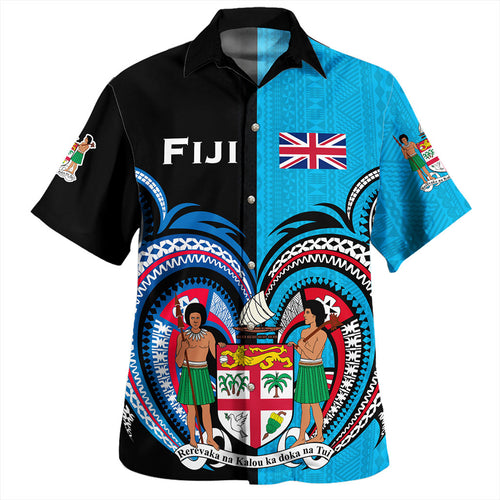 Fiji Hawaiian Shirt Custom Melanesian Tattoo Simple