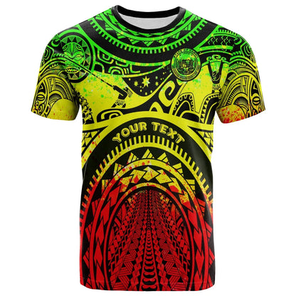 Hawaii Custom Personalised T-Shirt - Coat of Arm Hawaii & Polynesian Patterns Maui Tattoo