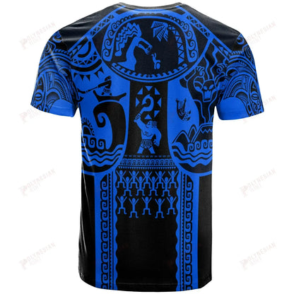 Hawaii Custom Personalised T-Shirt - Coat of Arm Hawaii & Polynesian Patterns Maui Tattoo