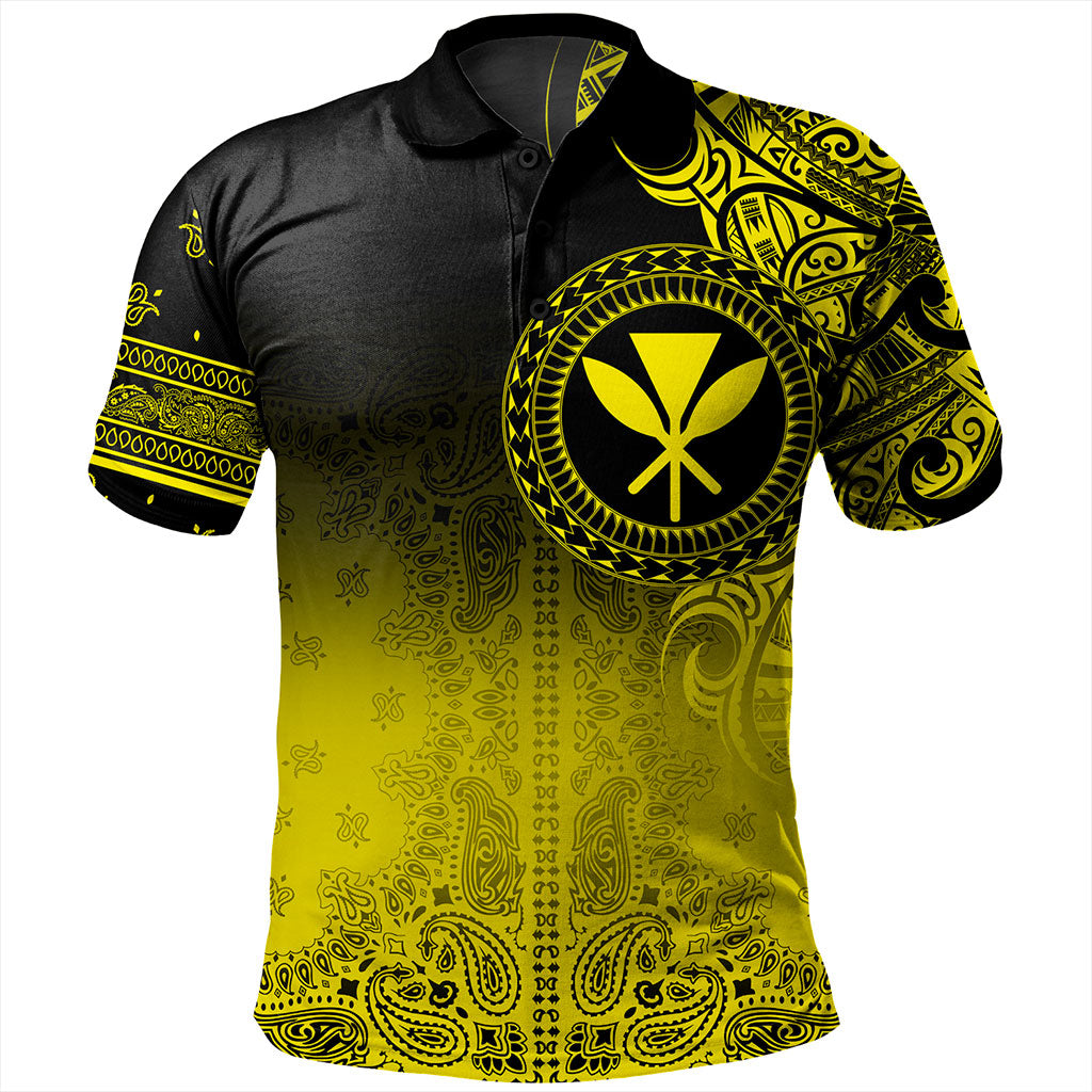 Hawaii Polo Shirt Custom Kanaka Paisley Style