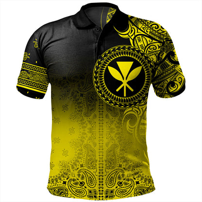 Hawaii Polo Shirt Custom Kanaka Paisley Style