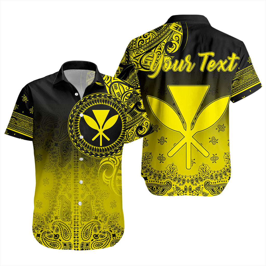 Hawaii Short Sleeve Shirt Custom Kanaka Paisley Style