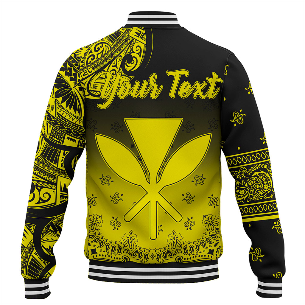 Hawaii Baseball Jacket Custom Kanaka Paisley Style