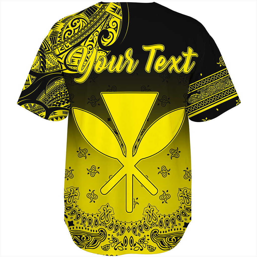 Hawaii Baseball Shirt Custom Kanaka Paisley Style