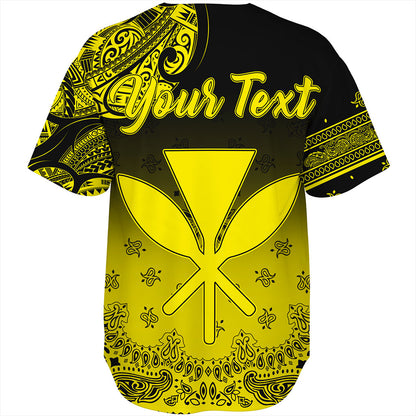 Hawaii Baseball Shirt Custom Kanaka Paisley Style