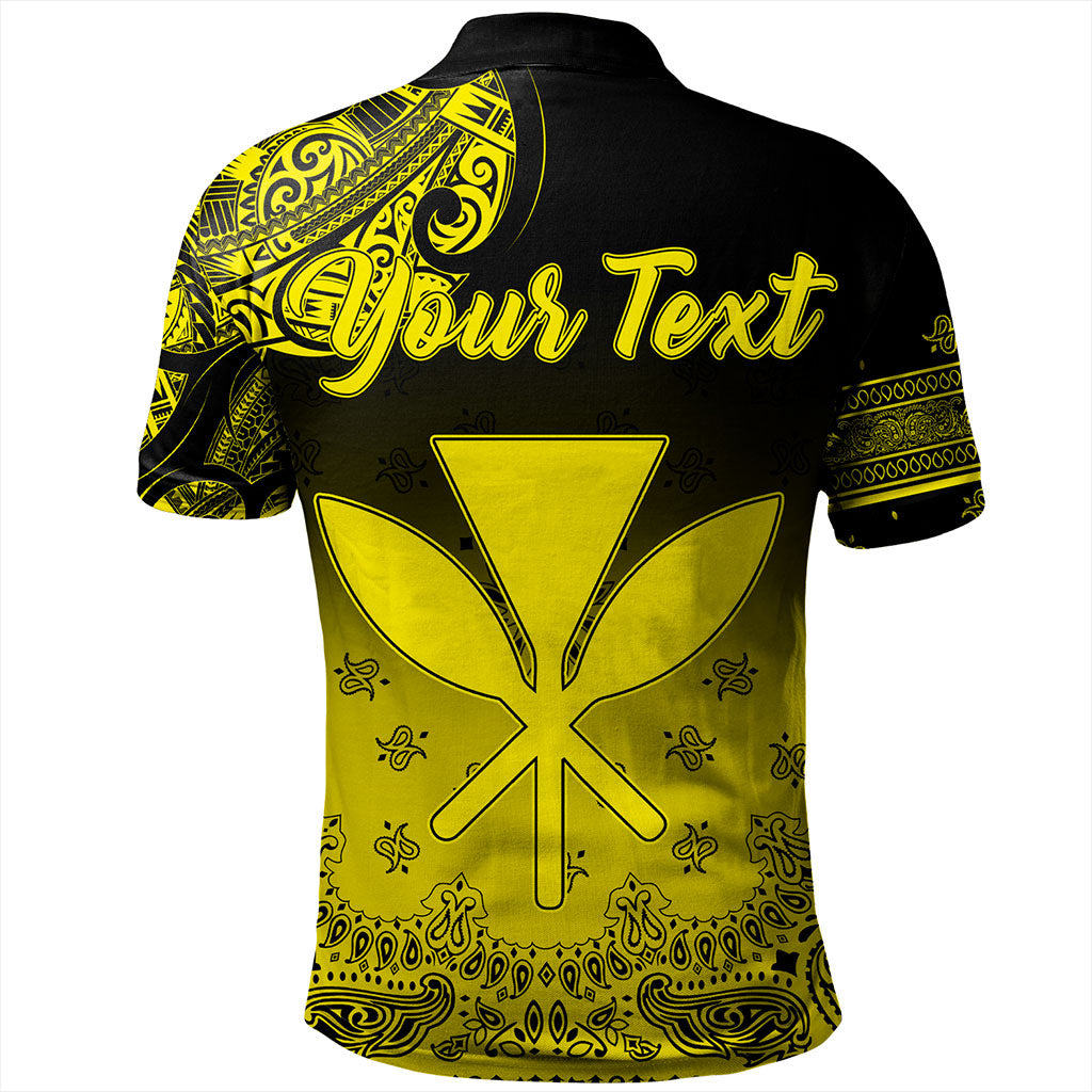 Hawaii Polo Shirt Custom Kanaka Paisley Style