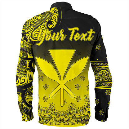 Hawaii Long Sleeve Shirt Custom Kanaka Paisley Style