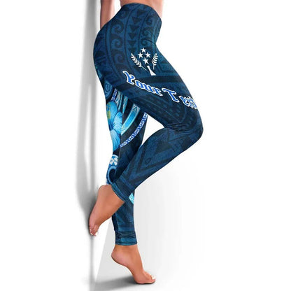 [Custom] Kosrae Personalised Legging - Turtle and Tribal Tattoo Of Polynesian