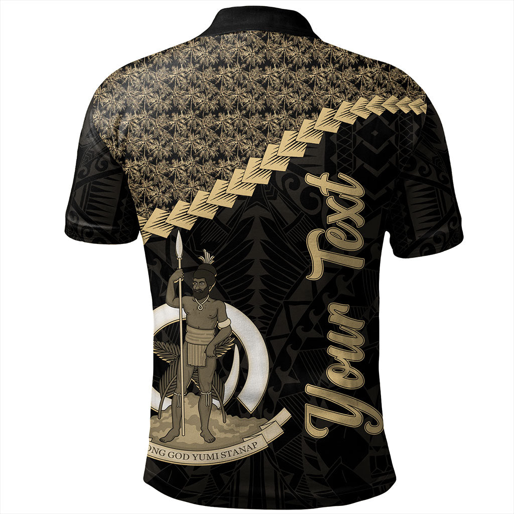 Vanuatu Polo Shirt Custom Melanesia Tribal Golden Coconut