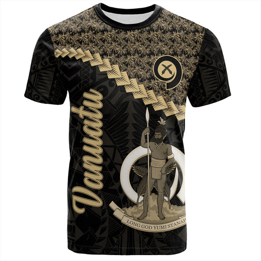 Vanuatu T-Shirt Custom Melanesia Tribal Golden Coconut