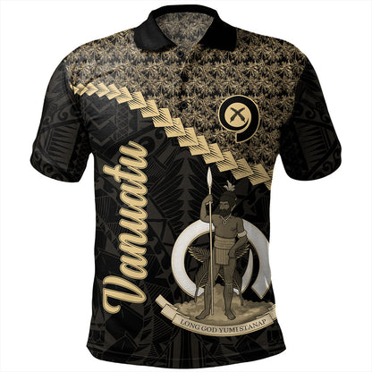 Vanuatu Polo Shirt Custom Melanesia Tribal Golden Coconut