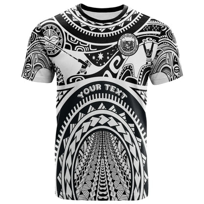 Hawaii Custom Personalised T-Shirt - Coat of Arm Hawaii & Polynesian Patterns Maui Tattoo