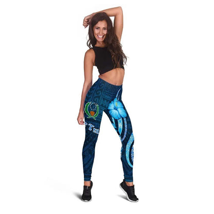 [Custom] Pohnpei Personalised Legging - Turtle and Tribal Tattoo Of Polynesian