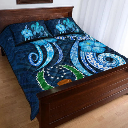 [Custom] Pohnpei Personalised Quilt Bed Set - Turtle and Tribal Tattoo Of Polynesian