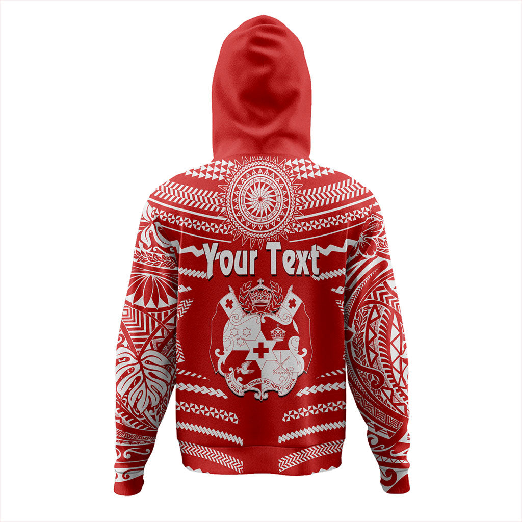 Tonga Hoodie Custom Tribal Pattern Coat Of Arms