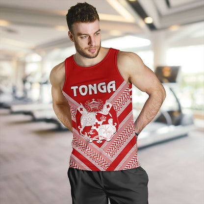Tonga Tank Top Custom Tribal Pattern Coat Of Arms