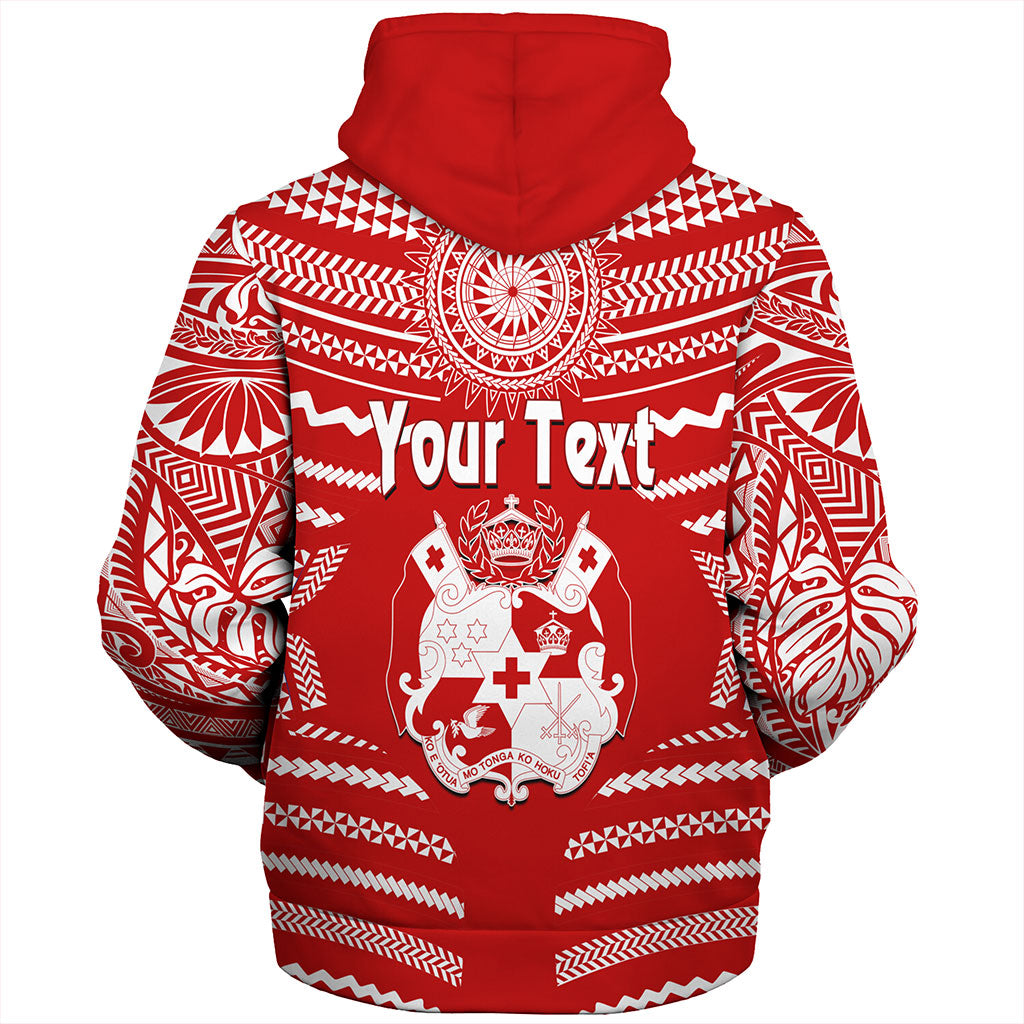 Tonga Sherpa Hoodie Custom Tribal Pattern Coat Of Arms
