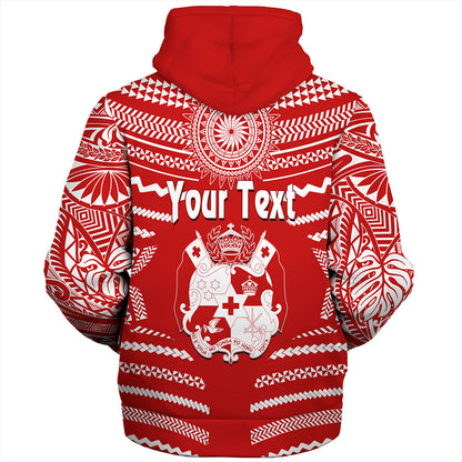 Tonga Sherpa Hoodie Custom Tribal Pattern Coat Of Arms