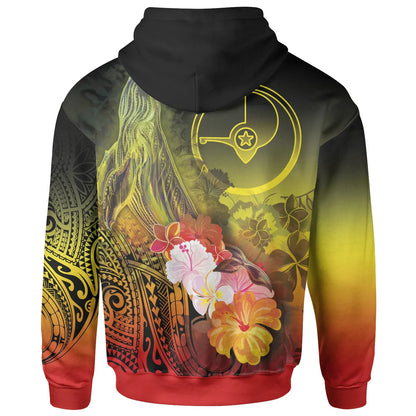 [Custom Personalised] Yap Hoodie - Humpback Whale with Tropical Flowers (Yellow)