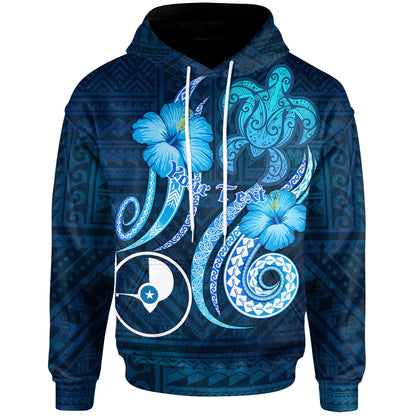 [Custom] Yap Personalised Hoodie - Turtle and Tribal Tattoo Of Polynesian