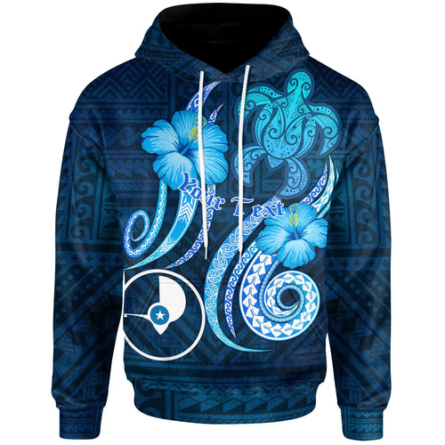 [Custom] Yap Personalised Hoodie - Turtle and Tribal Tattoo Of Polynesian
