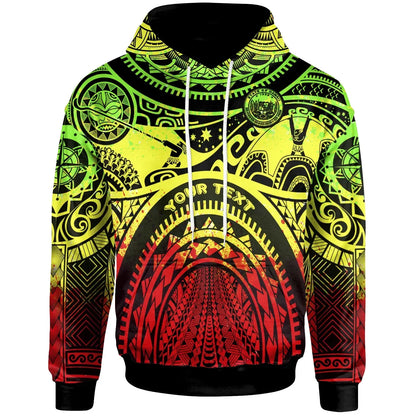 (Custom Personalised)Polynesian Hawaii Hoodie - Coat Of Arm Hawaii & Maui Tattoo - Polynesian Patterns