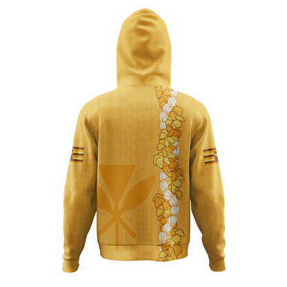 Hawaii Hoodie Flower Lei Kanaka Maoli Polynesia Island Style