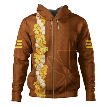 Hawaii Hoodie Flower Lei Kanaka Maoli Polynesia Island Style