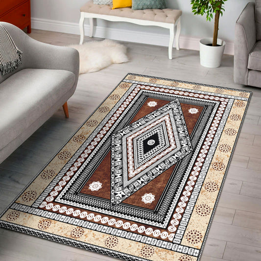 Fiji Area Rug Tapa Design