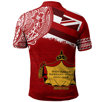 Hawaii Polo Shirt West Hawaii Hawaiian Men Gold Club
