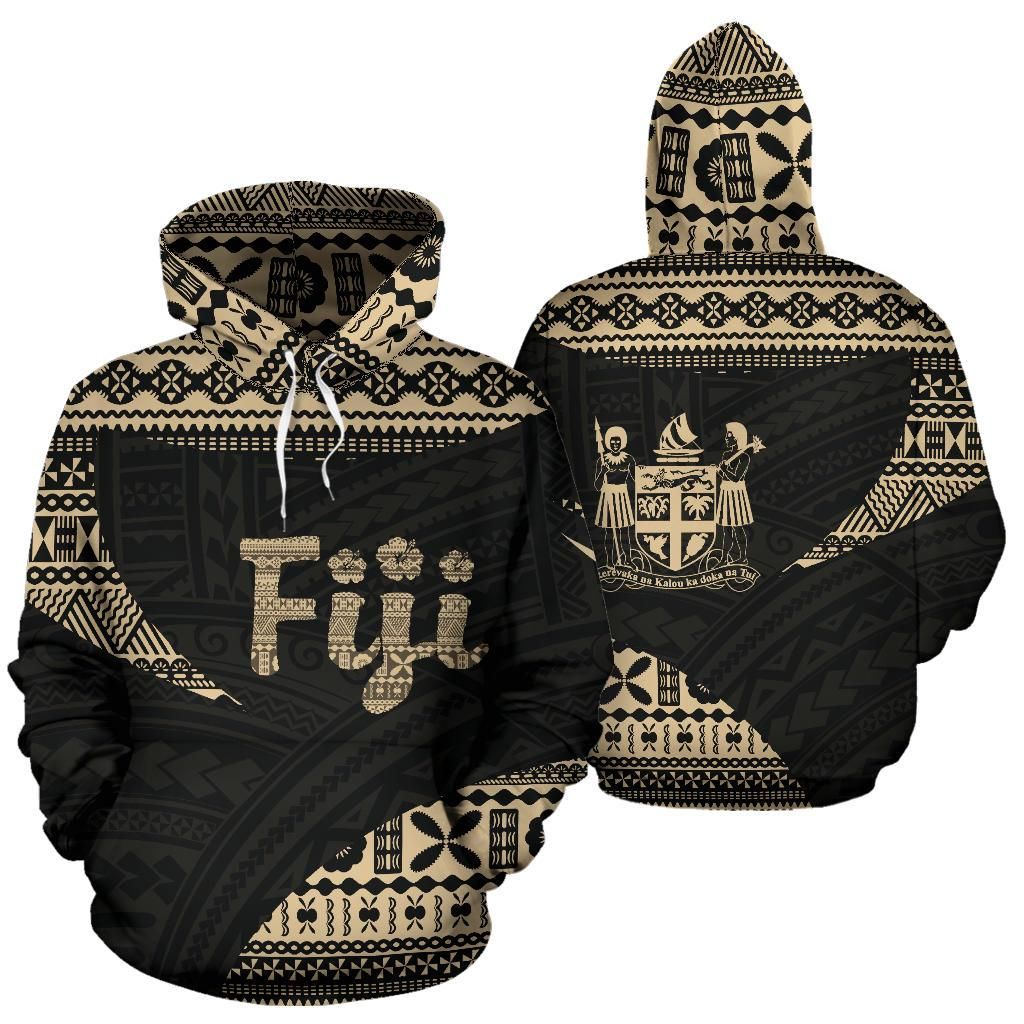 Fiji Tapa Hoodie - Fiji Coat Of Arms Endless