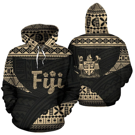 Fiji Tapa Hoodie - Fiji Coat Of Arms Endless