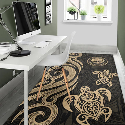 Federated States of Micronesia Area Rug - Gold Tentacle Turtle