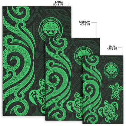 Federated States of Micronesia Area Rug - Green Tentacle Turtle