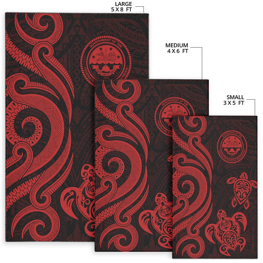 Federated States of Micronesia Area Rug - Red Tentacle Turtle