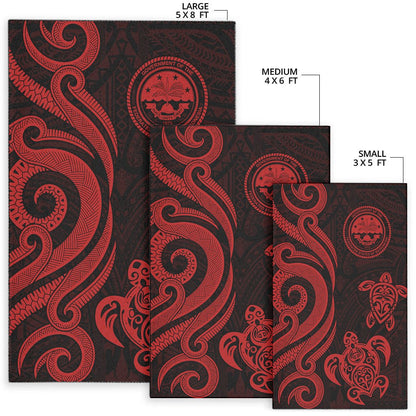 Federated States of Micronesia Area Rug - Red Tentacle Turtle