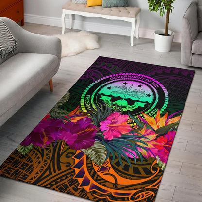 Federated States of Micronesia Area Rug - Summer Hibiscus