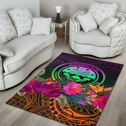 Federated States of Micronesia Area Rug - Summer Hibiscus