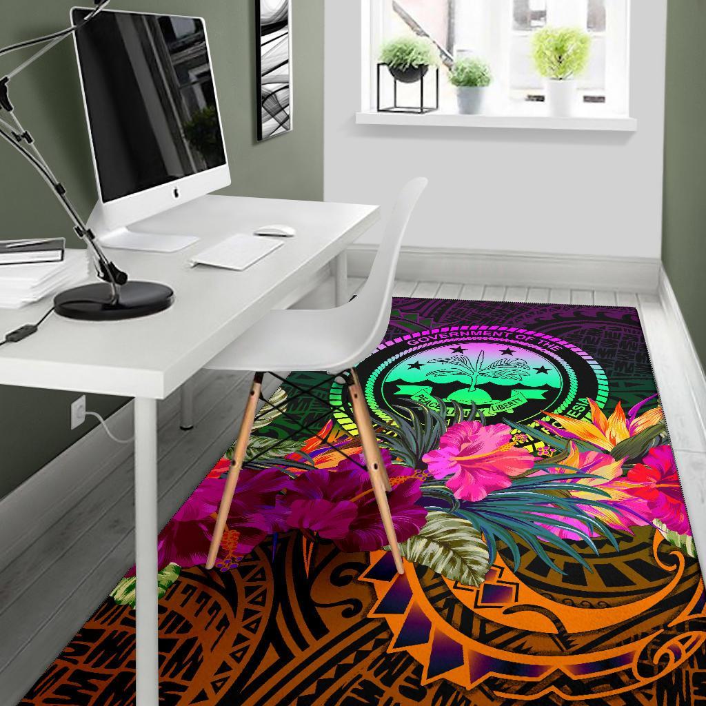 Federated States of Micronesia Area Rug - Summer Hibiscus