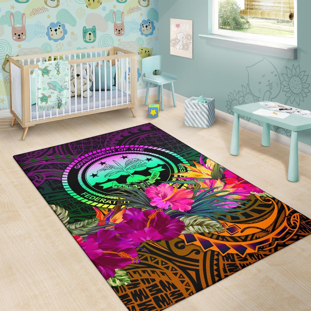 Federated States of Micronesia Area Rug - Summer Hibiscus
