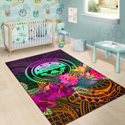 Federated States of Micronesia Area Rug - Summer Hibiscus