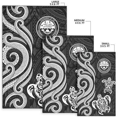 Federated States of Micronesia Area Rug - White Tentacle Turtle