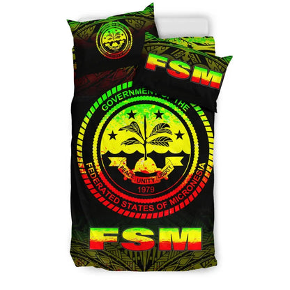 Federated States Of Micronesia Duvet Cover Set - Reggae Fog Style